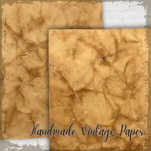 25 Sheets Handmade Vintage Blank Thick Paper l Grunge Old Texture Page